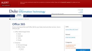 
                            1. Office 365 | Duke University OIT - Duke Outlook Email Portal