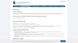 
                            14. Office 365 - Dział Usług Informatycznych Uniwersytetu ... - Portal Microsoft Poczta
