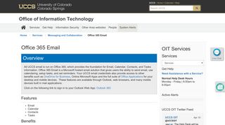 
                            8. Office 365 Email | Office of Information Technology - UCCS - Une Outlook 365 Portal
