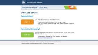 
                            1. Office 365 Email | The University of Edinburgh - Office 365 Edinburgh Login