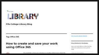 
                            8. Office 365 – Fife College Library Blog - Fife College Ilearn Portal
