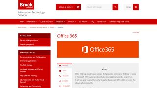 
Office 365 – Information Technology Services - Brock University  
