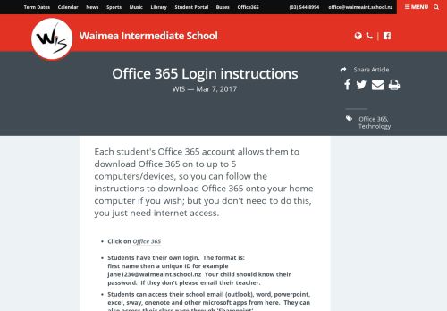 
                            8. Office 365 Login instructions - Website - Office 365 Login Nz