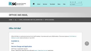 
Office 365 Mail | Information Technology ... - CUHK ITSC  

