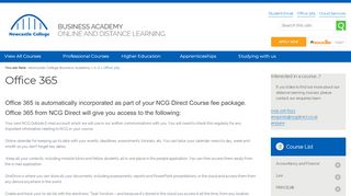 
                            2. Office 365 - NCG Direct - Newcastle College Student Portal