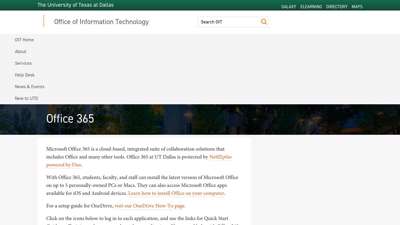 Office 365 - Office of Information Technology - The ...