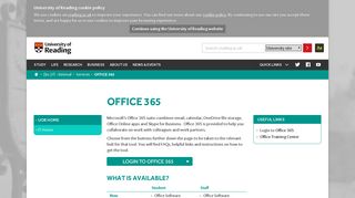 
Office 365 – University of Reading  
