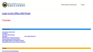 
                            1. Office 365 - West Virginia Department of Education - Office 365 Portal Wvde