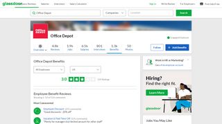 
                            3. Office Depot Employee Benefits and Perks | Glassdoor - Office Depot Benefits Portal