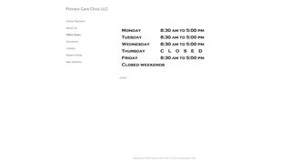 
                            4. Office Hours - Primary Care Clinic LLC - Dr Jean Tan Patient Portal