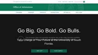 
                            3. Office of Admissions | University of South Florida - Usf Admission Portal