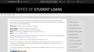 
Office of Student Loans | Vanderbilt University  

