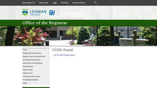 
                            3. Office of the Registrar - CUNY Portal - Lehman College - Lehman Cuny Portal