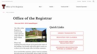 
                            6. Office of the Registrar | Office of the Registrar | TTU - Records Ttu Portal Login