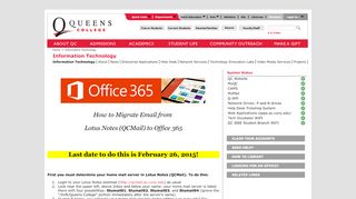 
                            8. Office365Migration - Queens College, City University of New ... - Qc Mail Portal