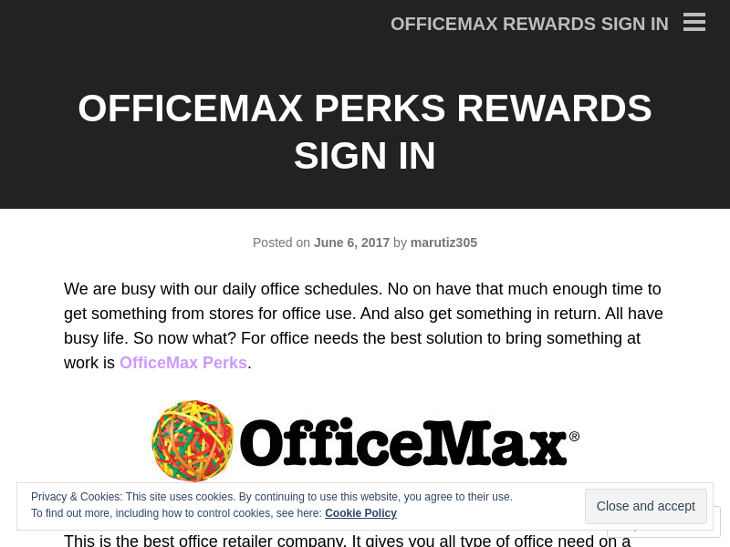 
                            5. OfficeMax Perks Rewards Sign in