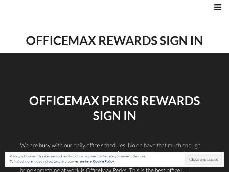 
                            8. Officemax Rewards Sign In