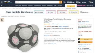 
                            8. Official Valve Portal Weighted Companion Cube Plush ... - Amazon.com - Portal Plush Glados