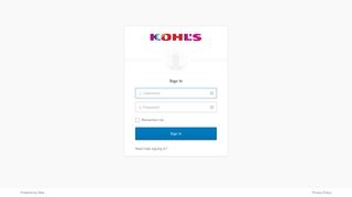 
                            3. official website - Kohl's Corporation - Okta - Kohls Employee Portal