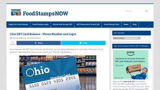 Ohio EBT Card Balance – Phone Number and Login - Food ... - Ohio Ebt Balance Food Stamp Portal