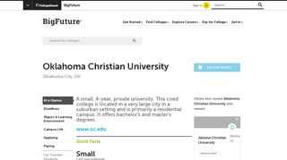 
                            11. Oklahoma Christian University - College Search - The College ... - My Oc Edu Portal