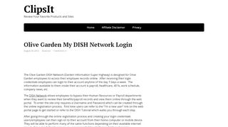 
Olive Garden My DISH Network Login - Clipsit  

