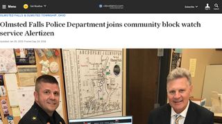 
                            9. Olmsted Falls Police Department joins community block watch ... - Alertizen Portal