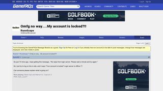 
                            3. Omfg no way....My account is locked?!! - RuneScape Message ... - Osrs No Reply From Portal Server