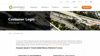 Omnitracs Customer Login - Roadnet Login