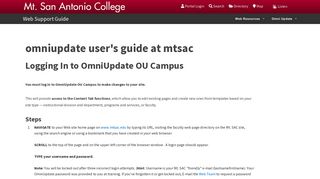 
                            4. omniupdate user's guide at mtsac - Mt Sac Sso Portal