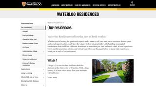 
                            5. On-campus housing | Waterloo Residences | University of ... - Uwaterloo Residence Portal