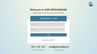 
                            4. One Broadband - In2net Broadband Portal