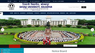 
                            5. One of the oldest and premier Universities in India - Shivaji University - Unishivaji Student Portal