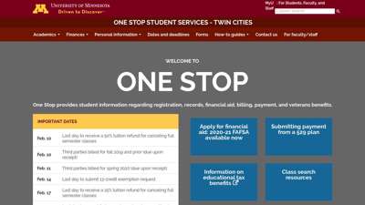 One Stop Student Services - Twin Cities