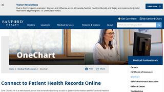
                            5. OneChart- Patient Health Records | Sanford Health - My Sanford Chart Portal Page