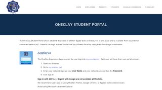 
                            4. OneClay Portal - OneClay Digital Information - My One Portal