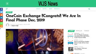 
OneCoin Exchange !!Congrats!! In Final Phase Oct 2019 ...
