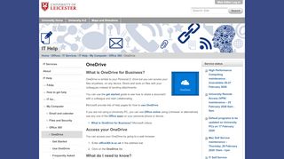 
OneDrive — University of Leicester  
