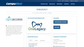 
                            3. OneLegacy – CompuMed, Inc – The Leaders in Diagnostic ... - Compumed Login