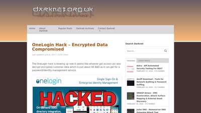 OneLogin Hack – Encrypted Data Compromised - Darknet