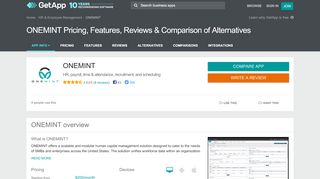 
                            8. ONEMINT Pricing, Features, Reviews & Comparison of ... - One Mint Payroll Portal