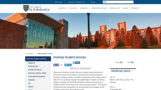 
                            5. OneStop Student Services - The College of St. Scholastica - St Scholastica's College Portal
