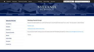 
                            3. OneView - Sylvania Schools - Powerschool Portal Sylvania