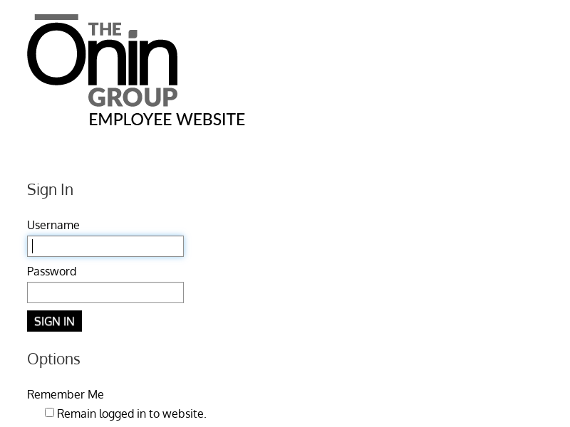 Onin Group Employee Site :: Login
