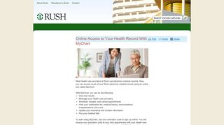 Online Access to Your Health Record With MyChart - Rush ... - Rush University My Chart Portal