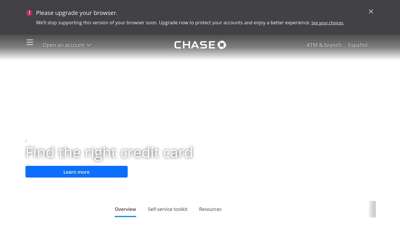 Online Account Access  Credit Card  Chase.com