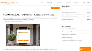 
                            5. Online Account Center - Account Information - Vivint Support - Https Account Vivint Com Portal