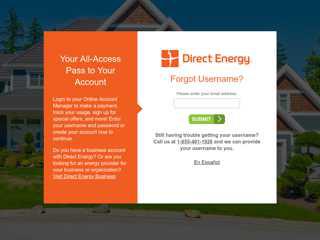 Online Account Manager: Forgot Your Username? - Direct Energy