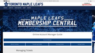 
                            2. Online Account Manager Guide | Toronto Maple Leafs - Maple Leafs Account Manager Portal
