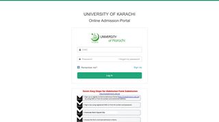 
                            2. Online Admission Portal - Login | University of Karachi - Uok Admission Portal